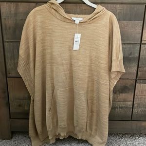 Beige Loft Sweater Poncho
